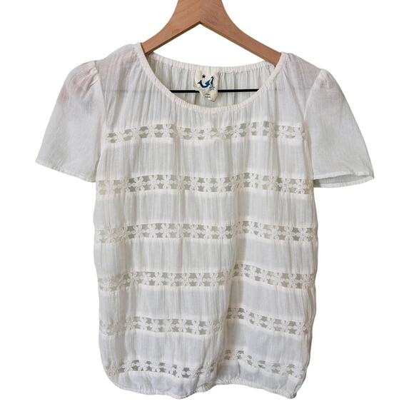 Anthropologie Whitesands Summer Blouse Top Size Xs - Picture 2 of 10